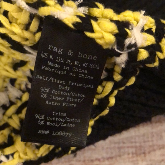 rag & bone yellow and black sweater. Size large. - Picture 9 of 9